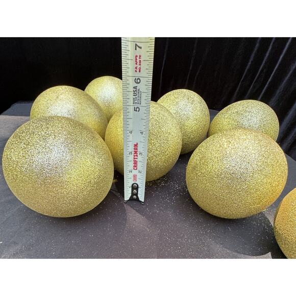 8 Dillards Home Vintage GOLD Glittered Christmas Ornaments Gorgeous! - Picture 8 of 10